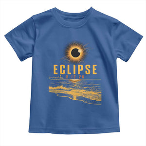 Total Solar Eclipse August 12 2026 Celestial Totality Toddler T Shirt Ocean Beach View Astronomy Souvenir TS02 Royal Blue Print Your Wear