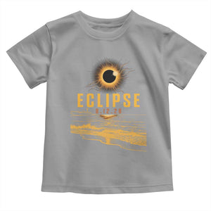 Total Solar Eclipse August 12 2026 Celestial Totality Toddler T Shirt Ocean Beach View Astronomy Souvenir TS02 Sport Gray Print Your Wear