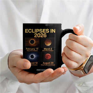 Eclipses in 2026 Celestial Calendar Infographic Coffee Mug Space Nerd Astronomy Gift Astrology Lover TS02 Print Your Wear