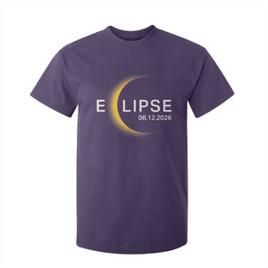Minimalist 2026 Total Solar Eclipse T Shirt For Kid August 12 Totality Astronomy Souvenir TS02 Purple Print Your Wear