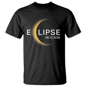 Minimalist 2026 Total Solar Eclipse T Shirt August 12 Totality Astronomy Souvenir TS02 Black Print Your Wear