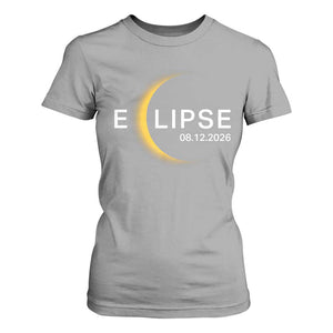 Minimalist 2026 Total Solar Eclipse T Shirt For Women August 12 Totality Astronomy Souvenir TS02 Sport Gray Print Your Wear