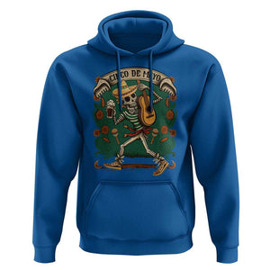 Mexican Skeleton Hoodie Let's Fiesta Cinco De Mayo Sugar Skull TS02 Royal Blue Print Your Wear