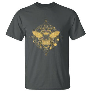 Celestial Entomology Bumblebee T Shirt Spiritual Bee Lover Geometric TS02 Dark Heather Print Your Wear