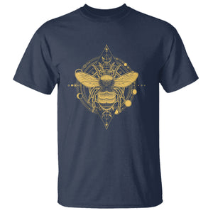 Celestial Entomology Bumblebee T Shirt Spiritual Bee Lover Geometric TS02 Navy Print Your Wear