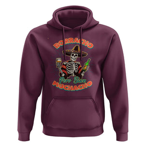 Funny Drinking Lover Spanish Hoodie Latino Borracho Pero Buen Muchacho TS02 Maroon Print Your Wear