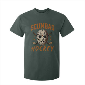 Scumbag Hockey Goalie Mask Distressed Sports Graphic T Shirt For Kid TS02 Dark Forest Green Print Your Wear