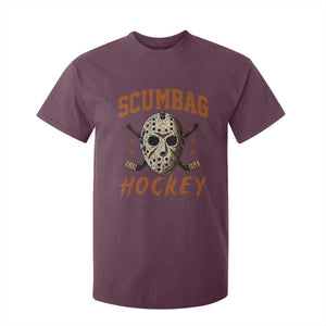 Scumbag Hockey Goalie Mask Distressed Sports Graphic T Shirt For Kid TS02 Maroon Print Your Wear
