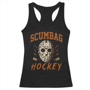 Scumbag Hockey Goalie Mask Distressed Sports Graphic Racerback Tank Top TS02 Black Print Your Wear