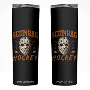 Scumbag Hockey Goalie Mask Distressed Sports Graphic Skinny Tumbler TS02 Black Print Your Wear