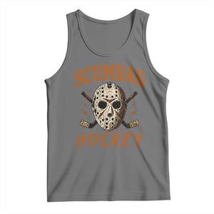 Scumbag Hockey Goalie Mask Distressed Sports Graphic Tank Top TS02 Black Heather Print Your Wear