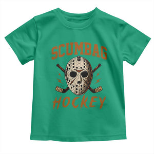 Scumbag Hockey Goalie Mask Distressed Sports Graphic Toddler T Shirt TS02 Irish Green Print Your Wear