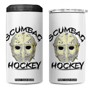 Scumbag Hockey Goalie Mask Vintage Graphic 4 in 1 Can Cooler Tumbler TS02 One Size: 16 oz White Print Your Wear