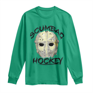 Scumbag Hockey Goalie Mask Vintage Graphic Long Sleeve Shirt TS02 Irish Green Print Your Wear