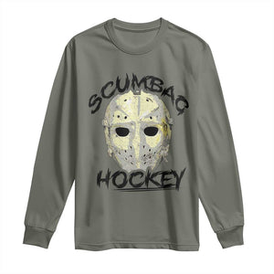 Scumbag Hockey Goalie Mask Vintage Graphic Long Sleeve Shirt TS02 Military Green Print Your Wear