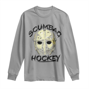 Scumbag Hockey Goalie Mask Vintage Graphic Long Sleeve Shirt TS02 Sport Gray Print Your Wear