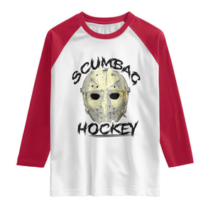 Scumbag Hockey Goalie Mask Vintage Graphic Raglan Shirt TS02 White Red Print Your Wear