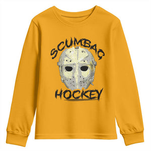 Scumbag Hockey Goalie Mask Vintage Graphic Youth Sweatshirt TS02 Gold Print Your Wear