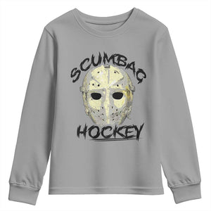 Scumbag Hockey Goalie Mask Vintage Graphic Youth Sweatshirt TS02 Sport Gray Print Your Wear