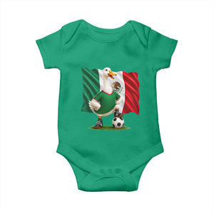 Merlin the Duck Mexico Flag Soccer Player Baby Onesie Mexican Pride Football Fans