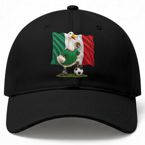 Merlin the Duck Mexico Flag Soccer Player Baseball Cap Mexican Pride Football Fans