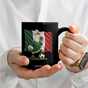 Merlin the Duck Mexico Flag Soccer Player Coffee Mug Mexican Pride Football Fans