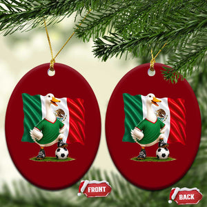 Merlin the Duck Mexico Flag Soccer Player Ceramic Ornament Mexican Pride Football Fans