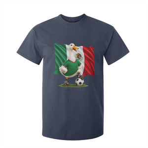 Merlin the Duck Mexico Flag Soccer Player T Shirt For Kid Mexican Pride Football Fans