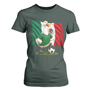 Merlin the Duck Mexico Flag Soccer Player T Shirt For Women Mexican Pride Football Fans
