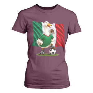 Merlin the Duck Mexico Flag Soccer Player T Shirt For Women Mexican Pride Football Fans