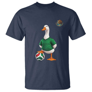 Merlin the Duck Soccer Player Mexico Fans T Shirt Mexican Sports Futbol Lovers Viral Animal in Green Jersey Graphic