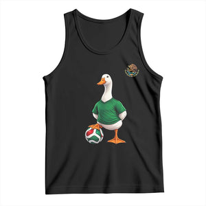 Merlin the Duck Soccer Player Mexico Fans Tank Top Mexican Sports Futbol Lovers Viral Animal in Green Jersey Graphic