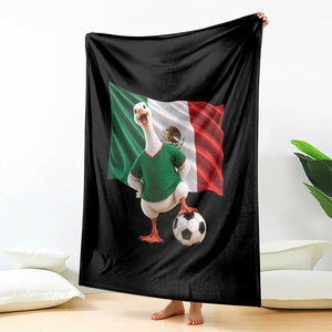 Funny Screaming Merlin the Duck Throw Blanket Mexico Soccer Flag Football Fans