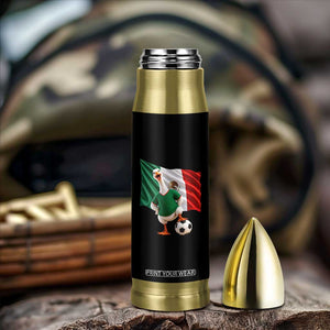 Funny Screaming Merlin the Duck Bullet Tumbler Mexico Soccer Flag Football Fans