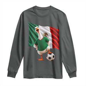 Funny Screaming Merlin the Duck Long Sleeve Shirt Mexico Soccer Flag Football Fans