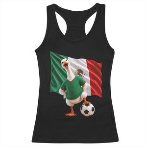 Funny Screaming Merlin the Duck Racerback Tank Top Mexico Soccer Flag Football Fans