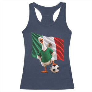 Funny Screaming Merlin the Duck Racerback Tank Top Mexico Soccer Flag Football Fans