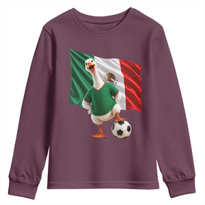 Funny Screaming Merlin the Duck Youth Sweatshirt Mexico Soccer Flag Football Fans