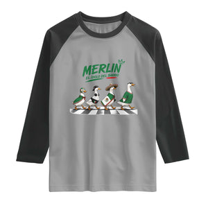 Merlin the Ducks Crosswalk Walk Parody Raglan Shirt El Idolo Del Barrio Mexico Duck Soccer Football Fans
