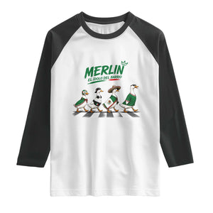 Merlin the Ducks Crosswalk Walk Parody Raglan Shirt El Idolo Del Barrio Mexico Duck Soccer Football Fans