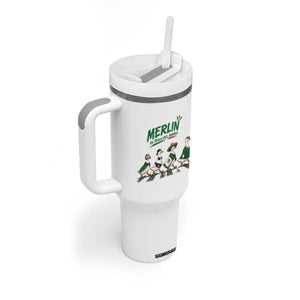 Merlin the Ducks Crosswalk Walk Parody Tumbler With Handle El Idolo Del Barrio Mexico Duck Soccer Football Fans