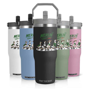 Merlin the Ducks Crosswalk Walk Parody Flip Straw Tumbler El Idolo Del Barrio Mexico Duck Soccer Football Fans