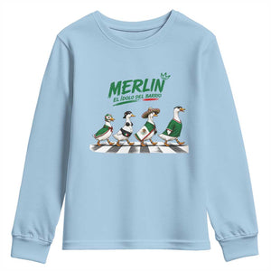 Merlin the Ducks Crosswalk Walk Parody Youth Sweatshirt El Idolo Del Barrio Mexico Duck Soccer Football Fans
