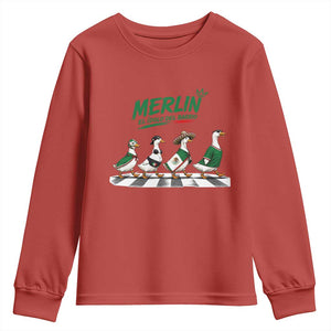 Merlin the Ducks Crosswalk Walk Parody Youth Sweatshirt El Idolo Del Barrio Mexico Duck Soccer Football Fans