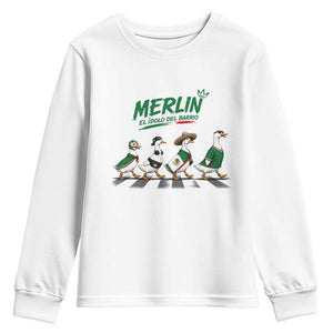 Merlin the Ducks Crosswalk Walk Parody Youth Sweatshirt El Idolo Del Barrio Mexico Duck Soccer Football Fans