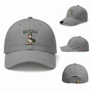 Vintage Mexico Soccer Wizard Duck Magical Fantasy Baseball Cap Retro Mexican Pride Football Fans