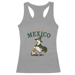 Vintage Mexico Soccer Wizard Duck Magical Fantasy Racerback Tank Top Retro Mexican Pride Football Fans