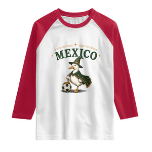 Vintage Mexico Soccer Wizard Duck Magical Fantasy Raglan Shirt Retro Mexican Pride Football Fans