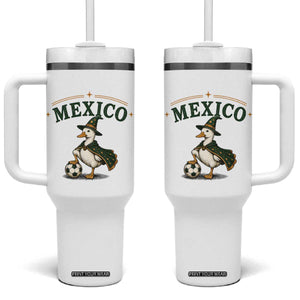 Vintage Mexico Soccer Wizard Duck Magical Fantasy Tumbler With Handle Retro Mexican Pride Football Fans