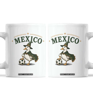 Vintage Mexico Soccer Wizard Duck Magical Fantasy Coffee Mug Retro Mexican Pride Football Fans